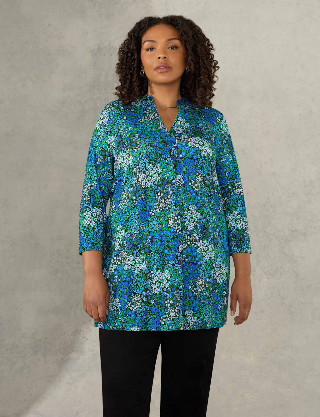 Jersey Ditsy Floral Relaxed Tunic image 5