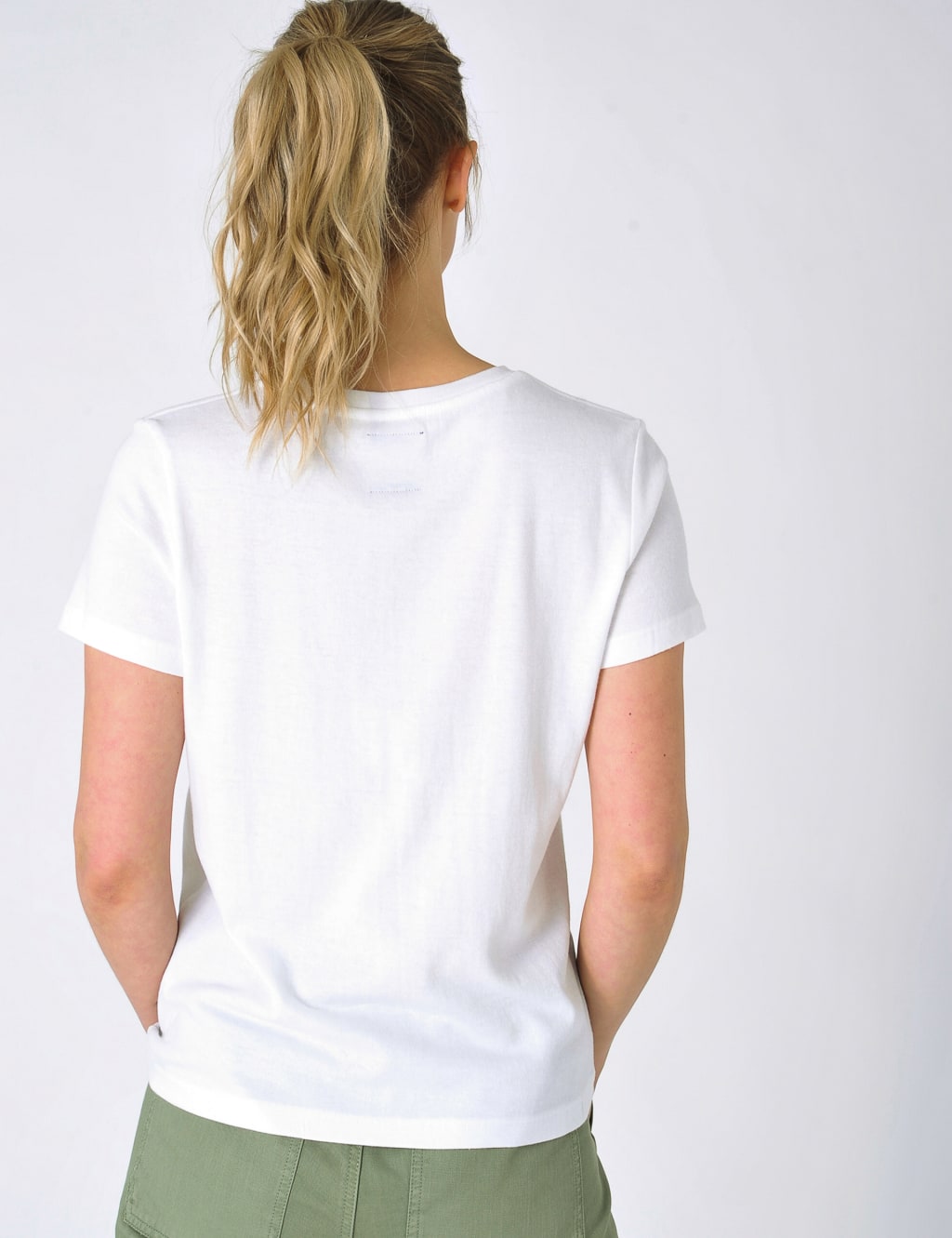 Cotton Blend T-Shirt with Linen image 3