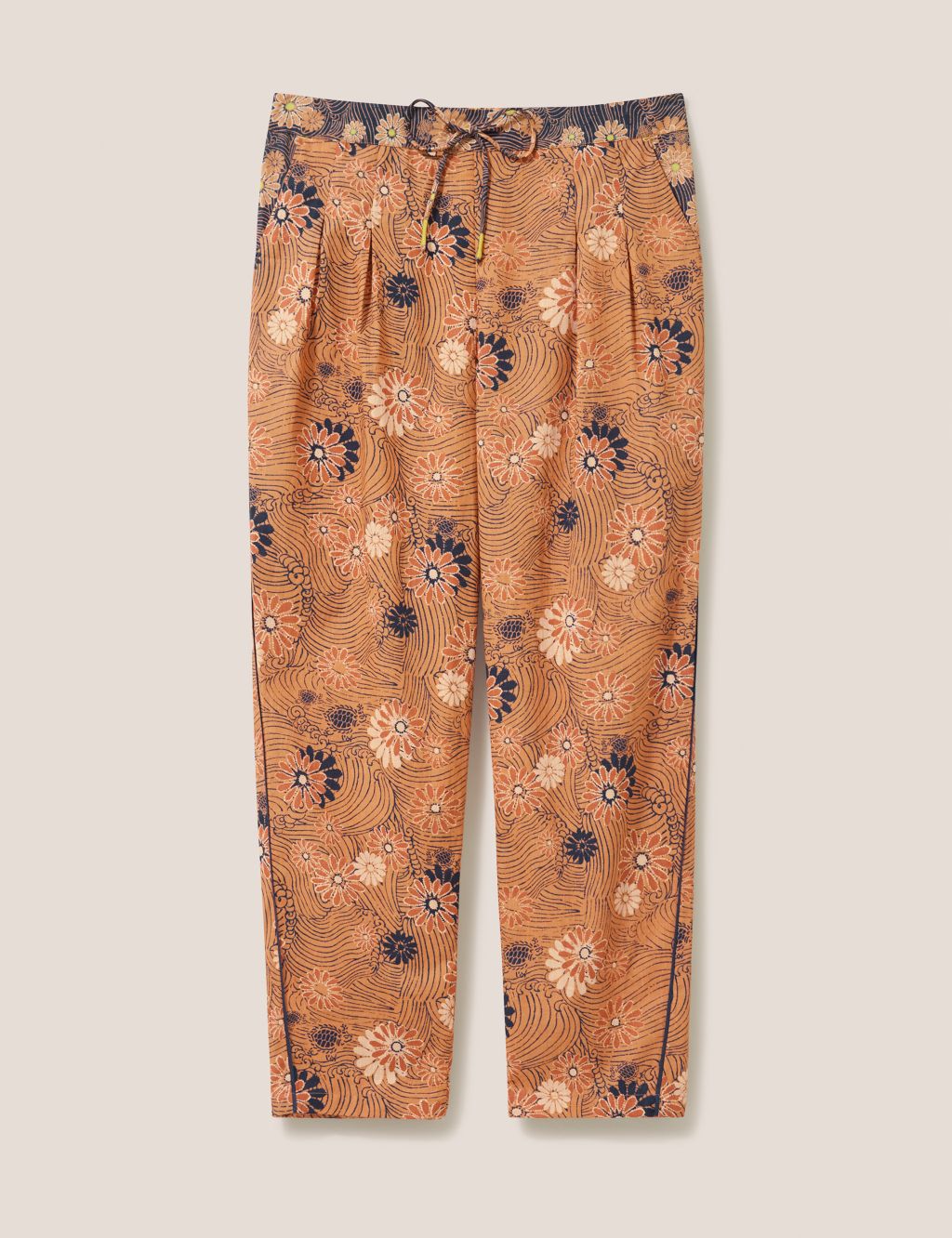 Pure Cotton Printed Drawstring Trousers image 2