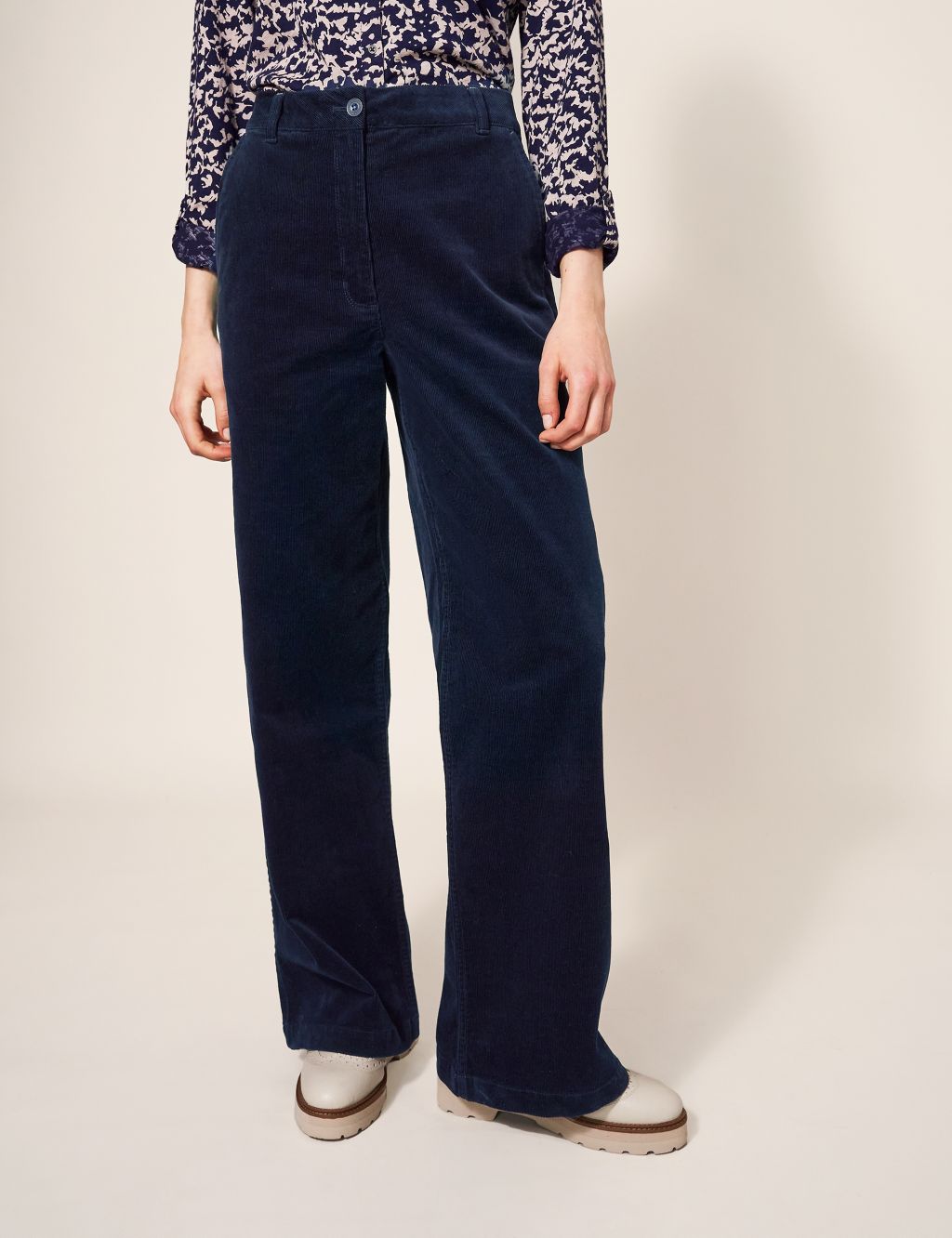 Cord Wide Leg Trousers image 1