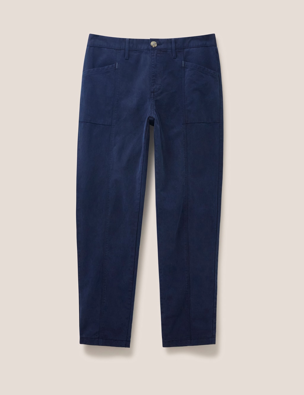 Cotton Blend Slim Fit Trousers image 2