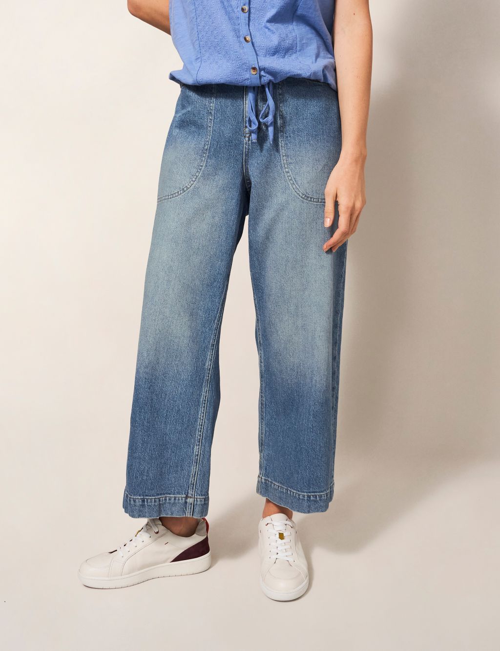 Wide Leg Cropped Jeans image 1