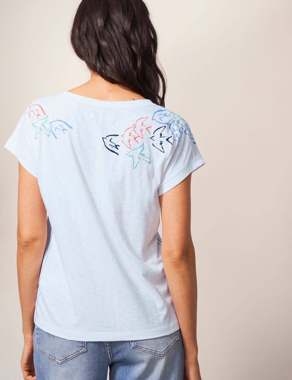 Pure Cotton Bird Print T-Shirt image 2