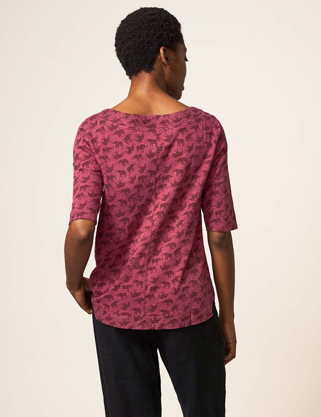 Pure Cotton Jersey Animal Print Top image 3
