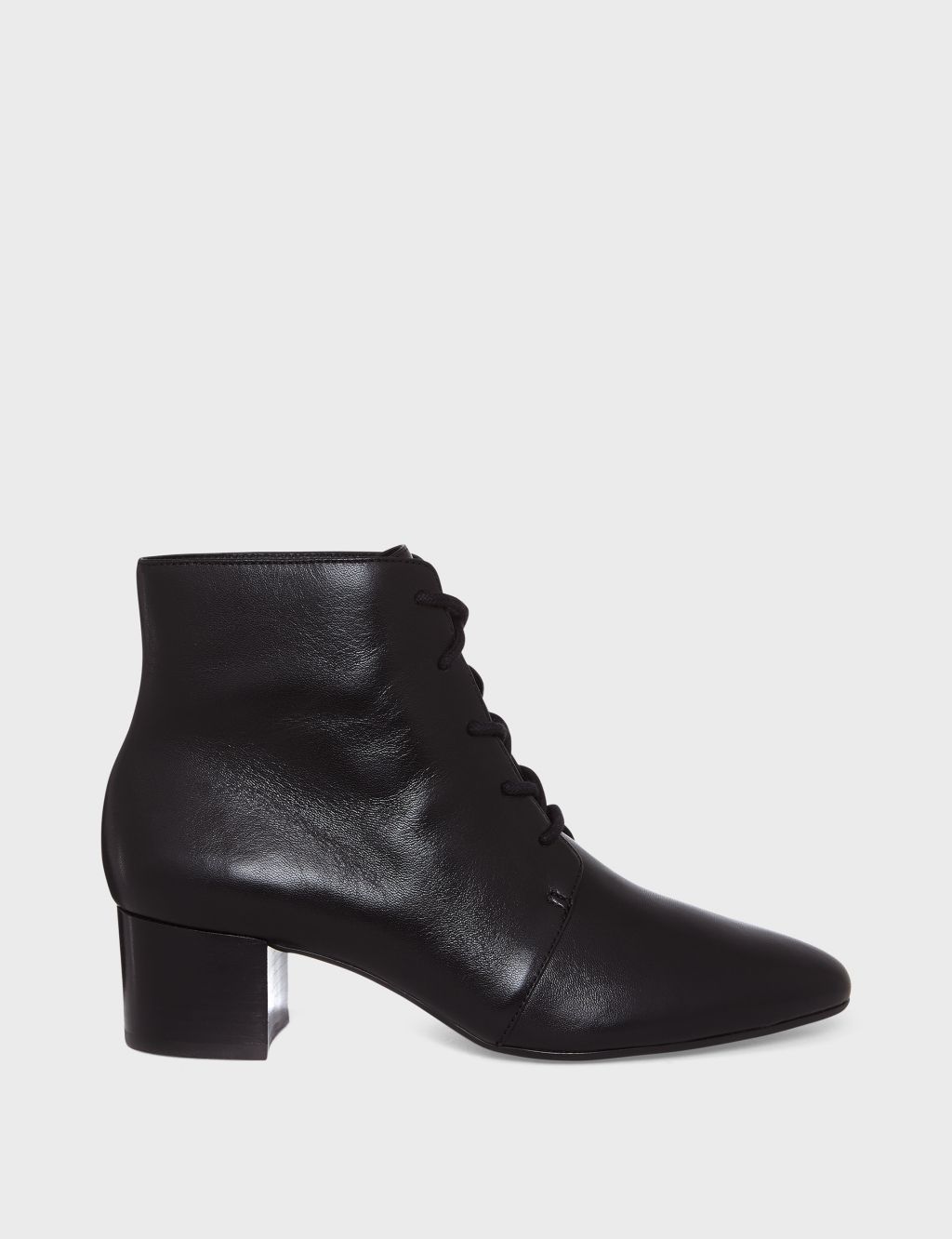 Leather Lace Up Block Heel Ankle Boots image 2