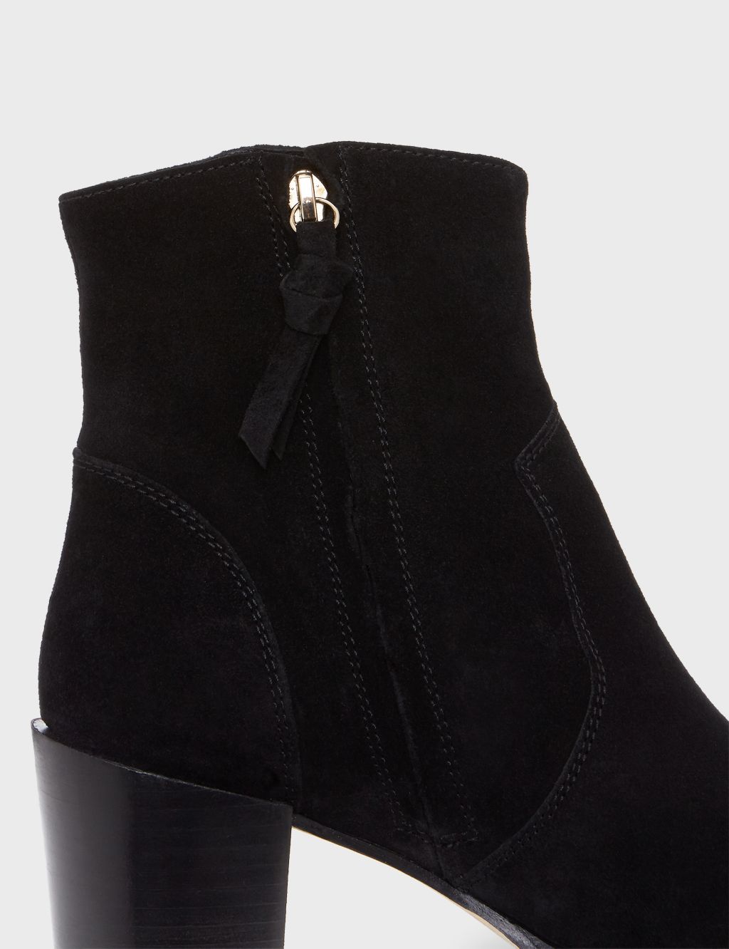 Suede Block Heel Round Toe Ankle Boots image 5