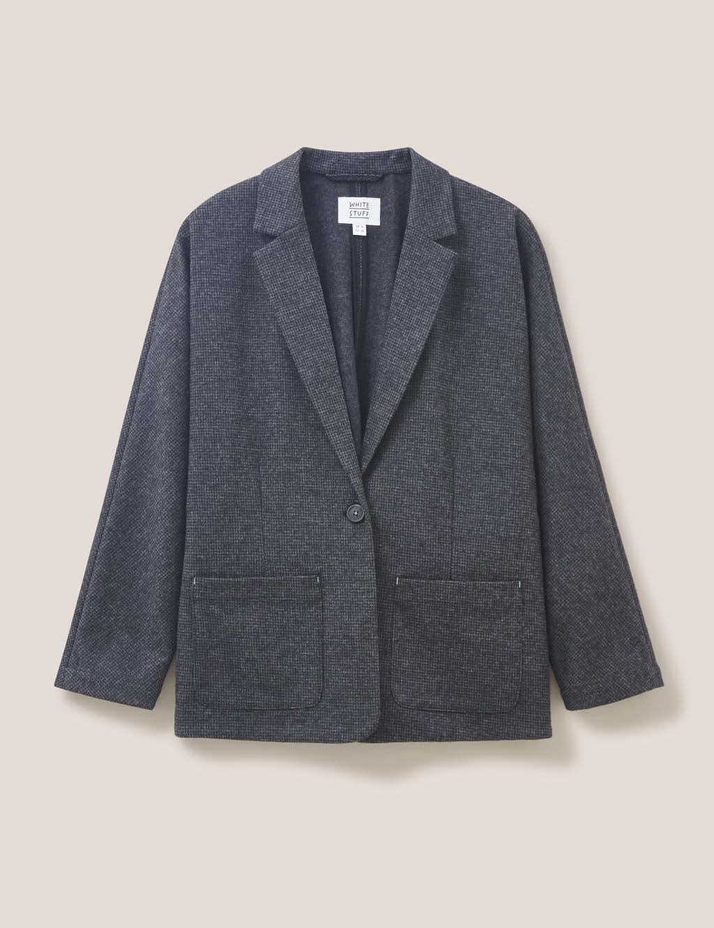 Jersey Textured Blazer Jacket with Wool image 2