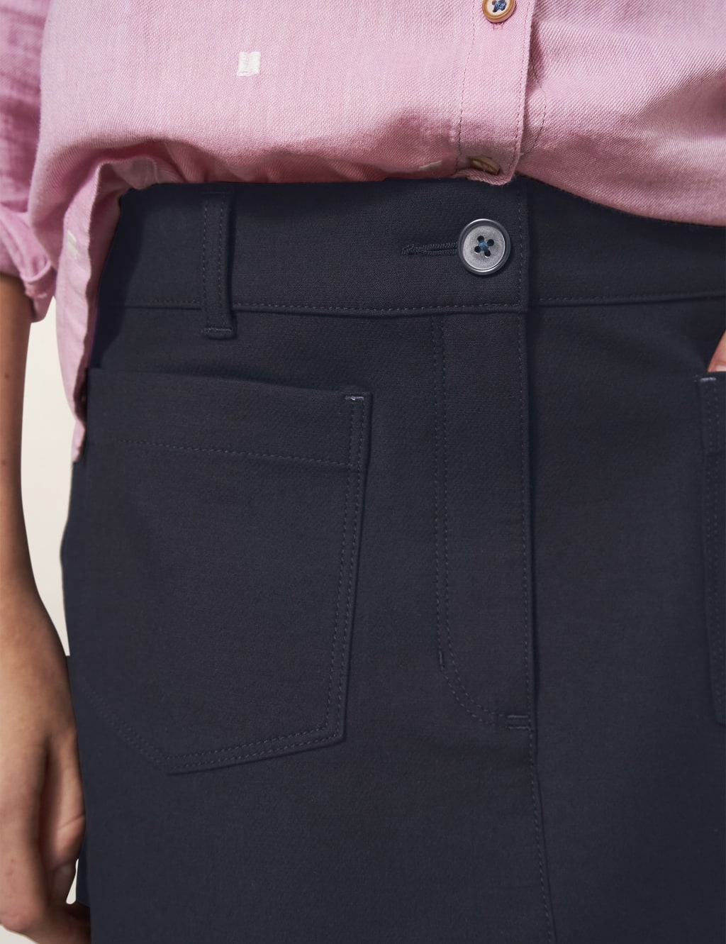 Cotton Rich Mini Pencil Skirt image 4