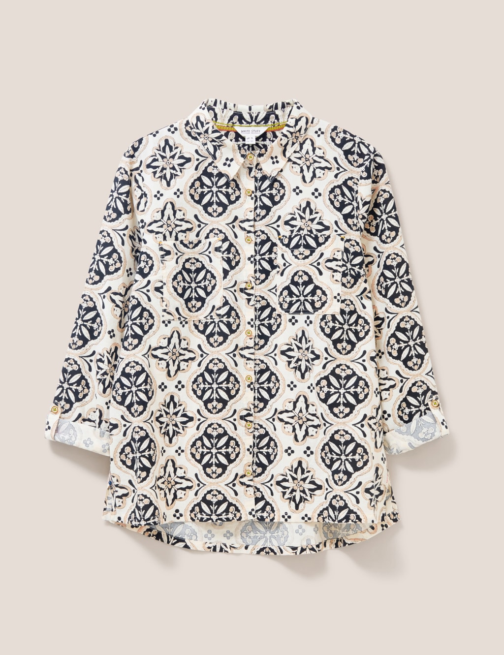 Organic Cotton Printed Collared Shirt image 2
