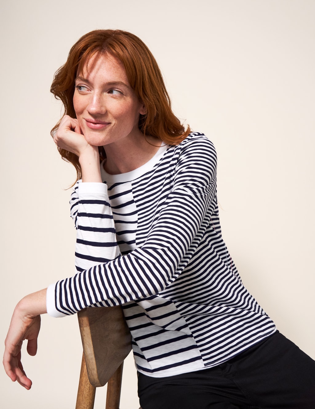 Pure Cotton Striped T-Shirt image 1