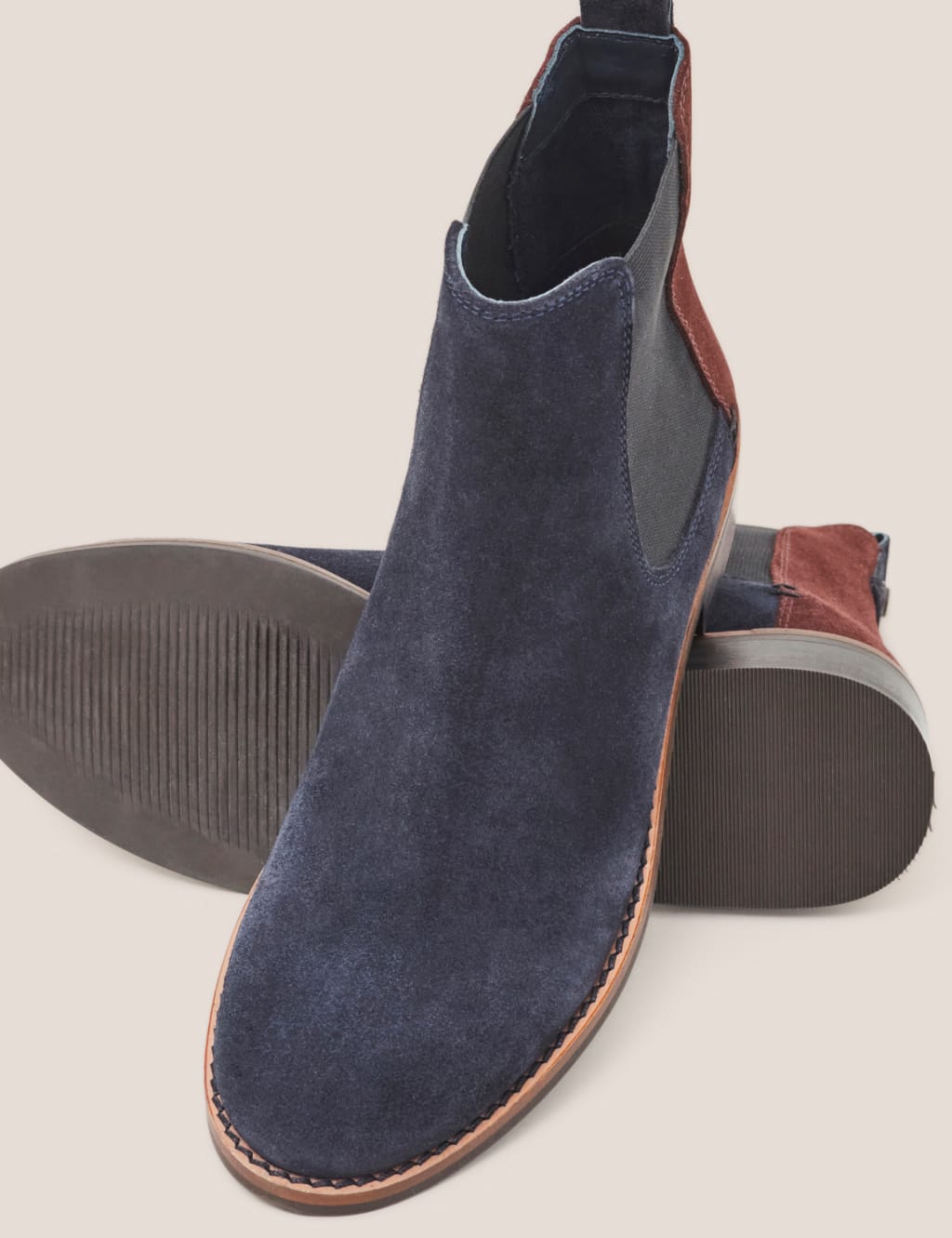 Suede Chelsea Flat Ankle Boots image 3