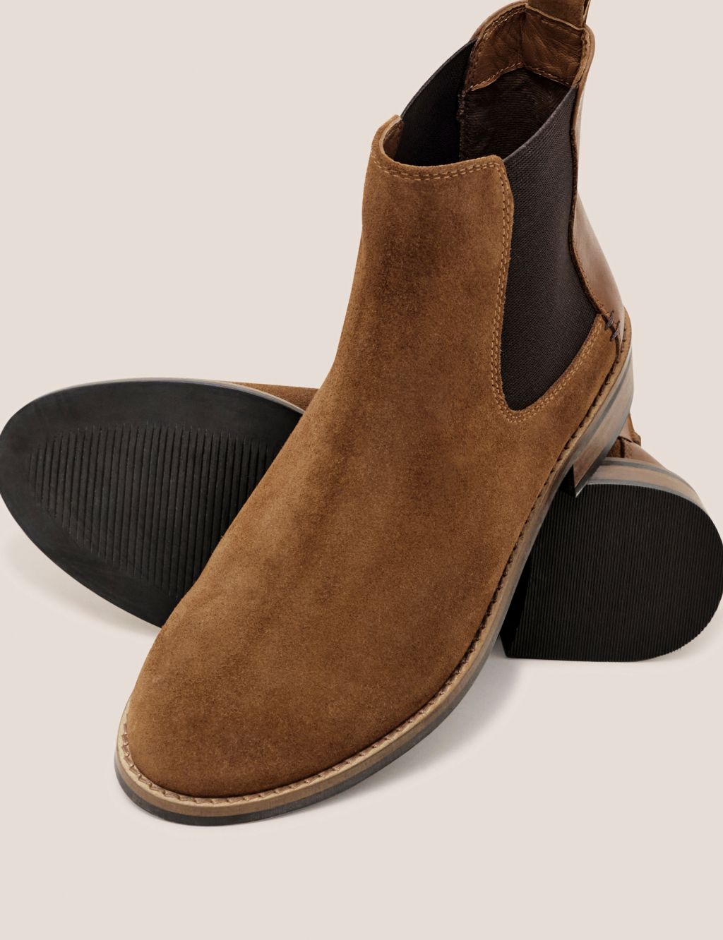 Suede Chelsea Flat Ankle Boots image 3