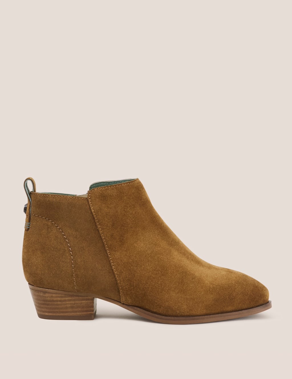 Suede Block Heel Ankle Boots image 1