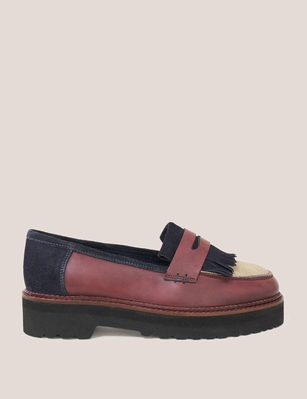 Leather Flatform Loafers image 1