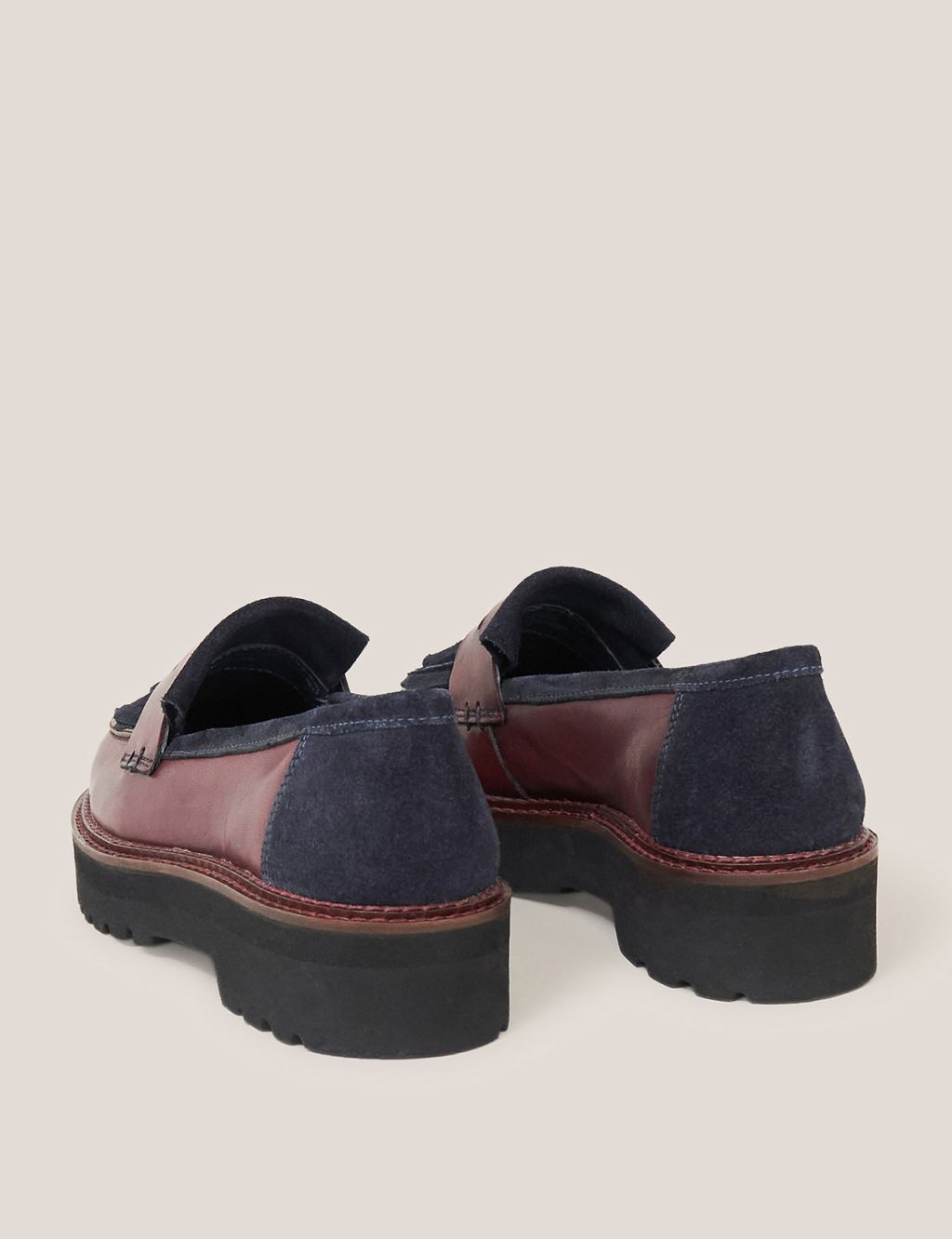 Leather Flatform Loafers image 4