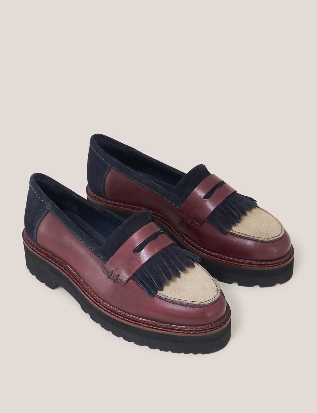 Leather Flatform Loafers image 2