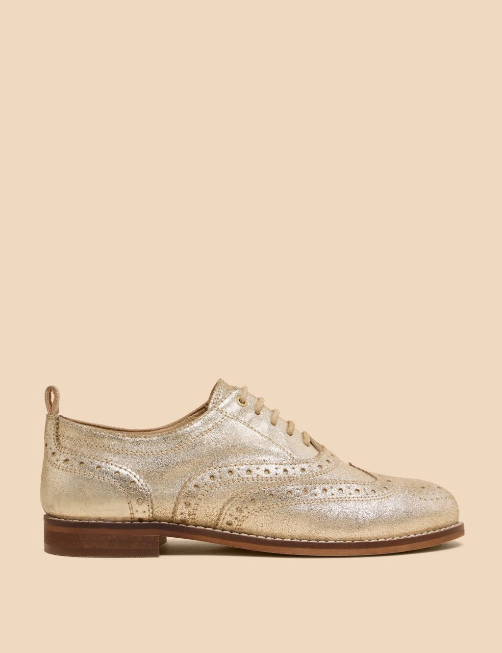 Leather Lace Up Flat Brogues