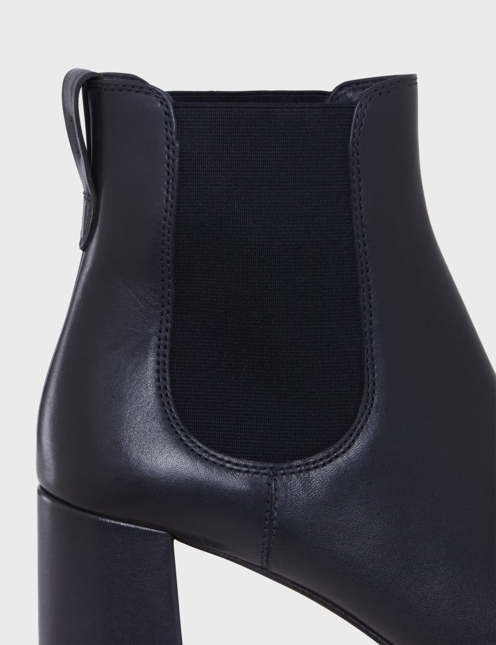 Leather Chelsea Block Heel Boots image 6