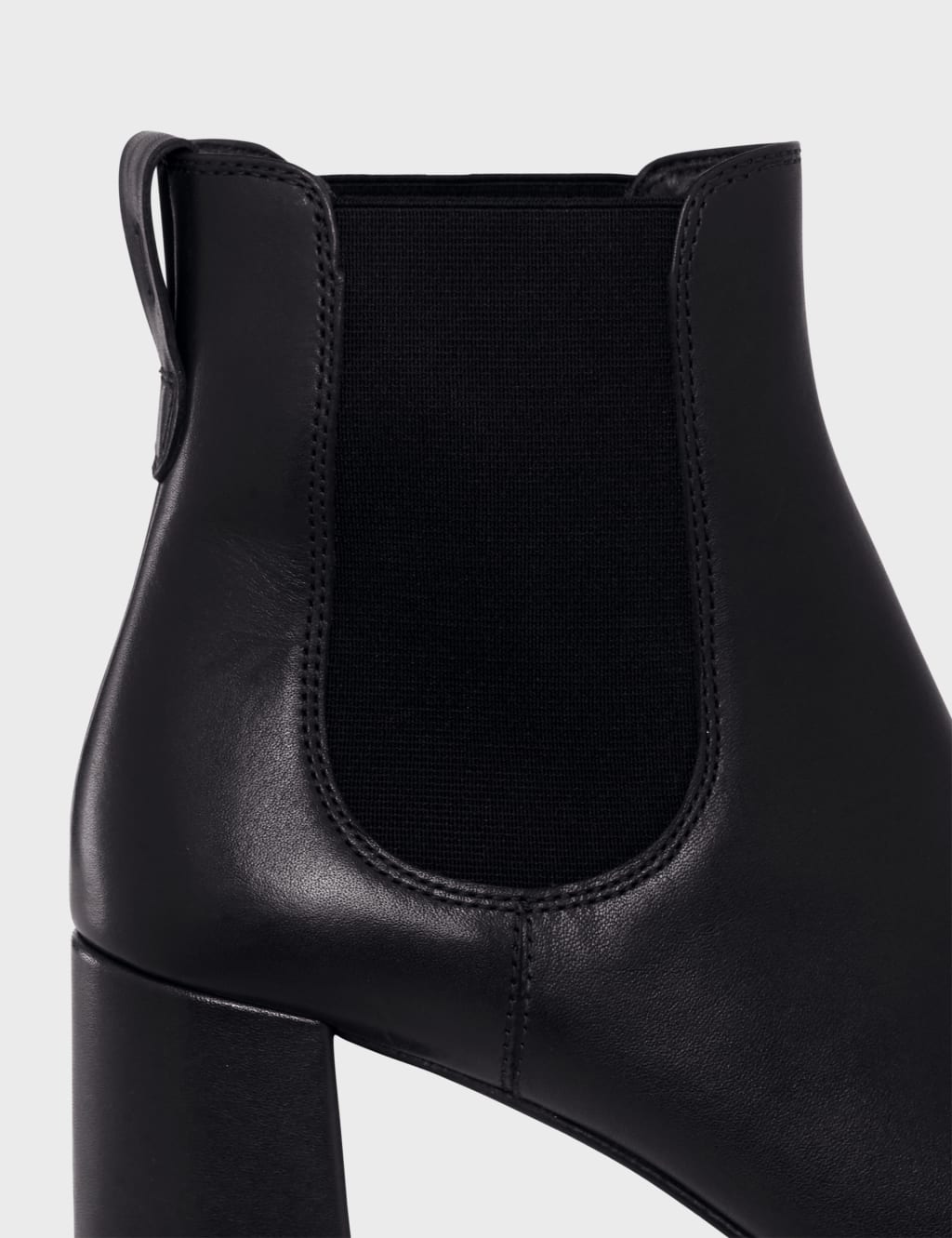 Leather Chelsea Block Heel Boots image 6