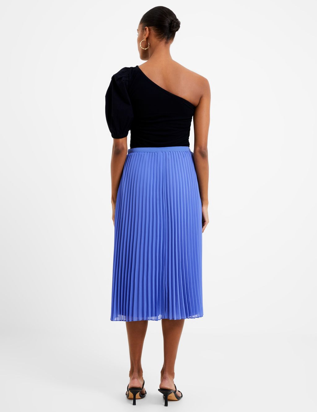 Plisse Pleated Midi Skirt image 3