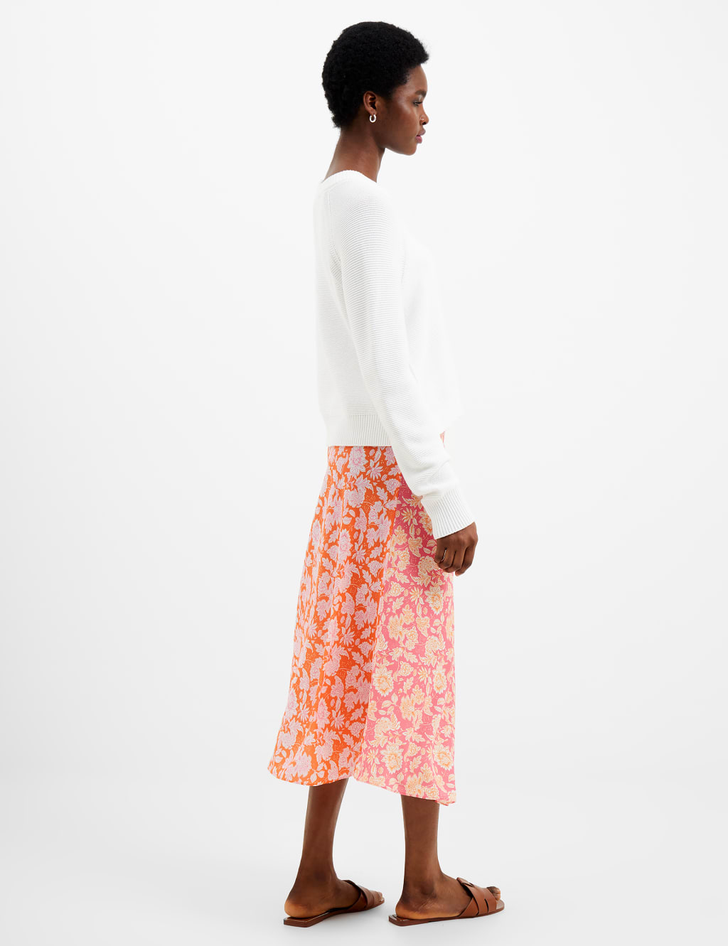 Floral Midi Slip Skirt image 3