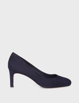 Hobbs Women's Suede Slip On Stiletto Heel Court Shoes - 3 - Navy, Navy