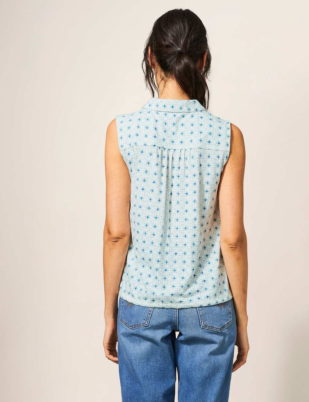 Cotton Rich Geometric Collared Shirt image 2