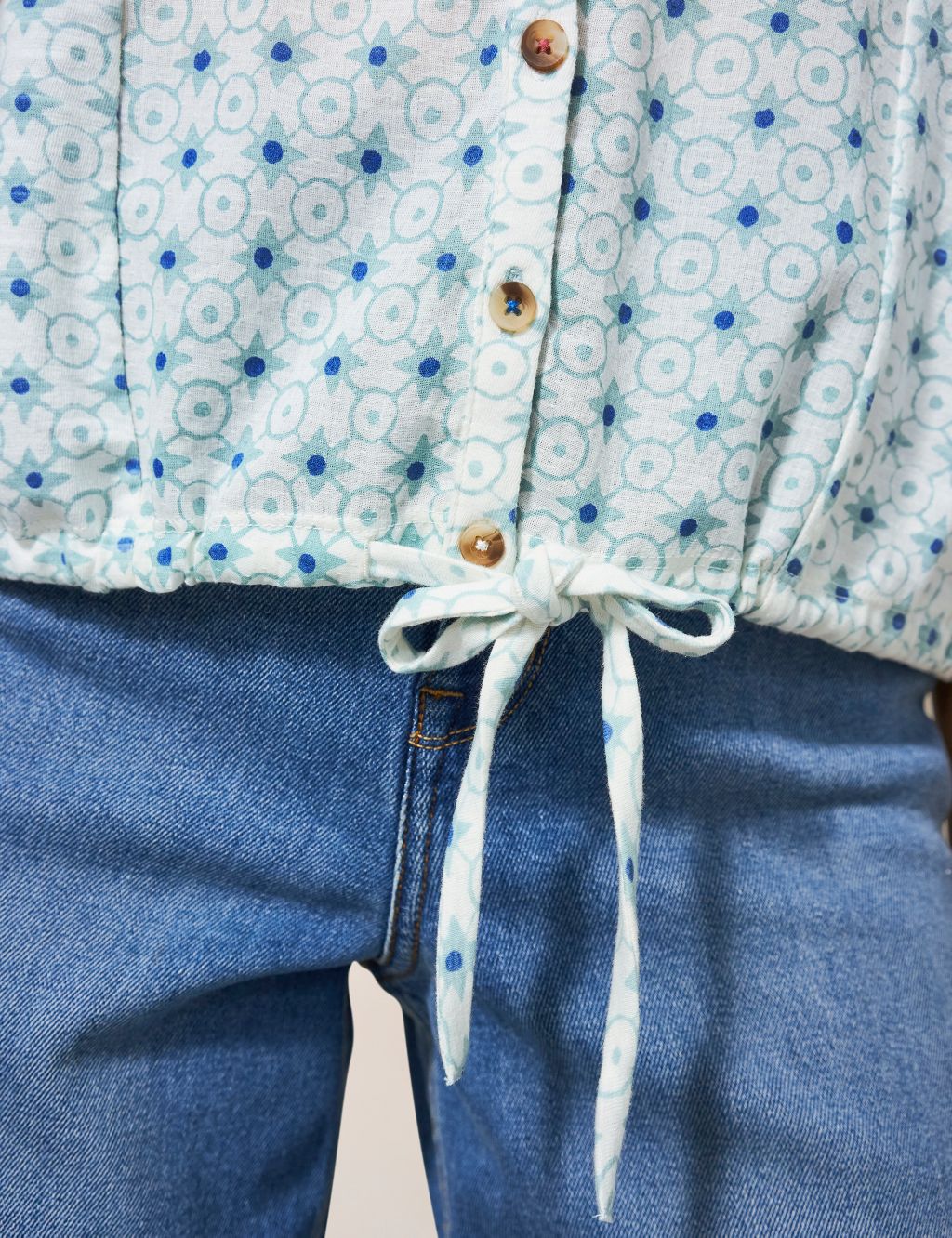 Cotton Rich Geometric Collared Shirt image 4