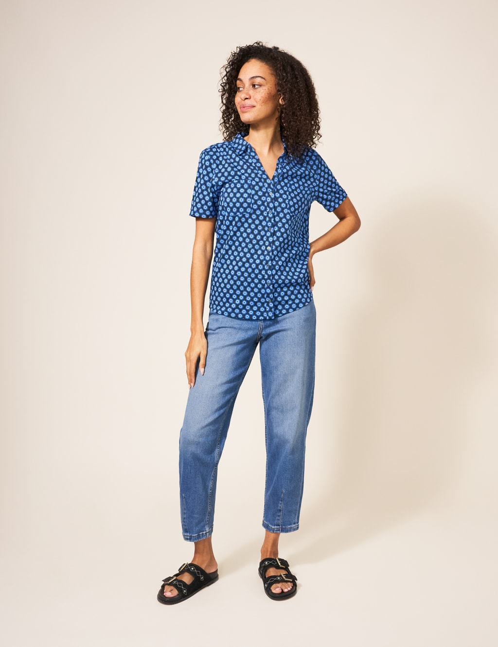 Pure Cotton Printed Collared Shirt image 2