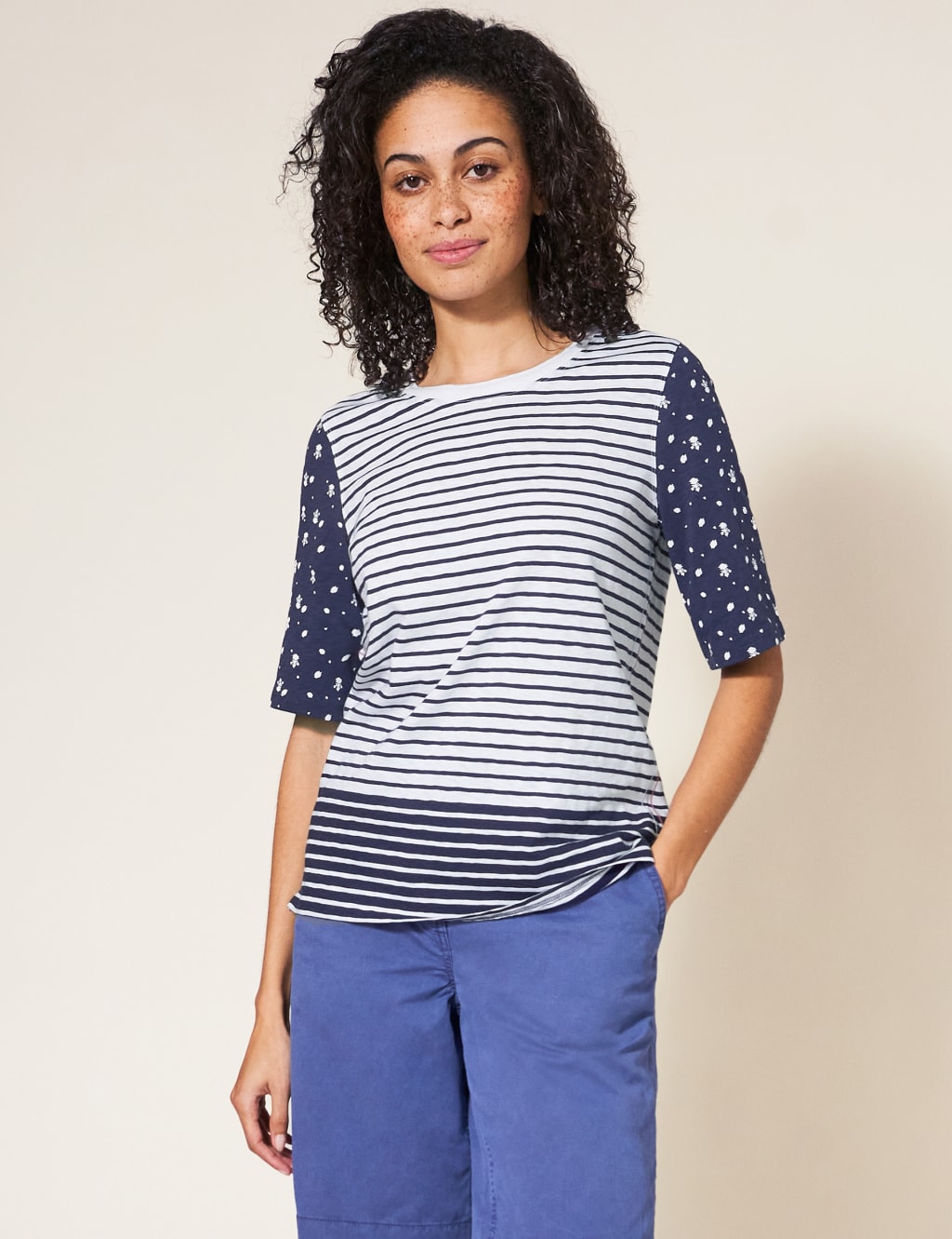 Pure Cotton Striped T-Shirt image 1