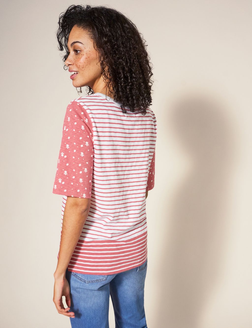 Pure Cotton Striped T-Shirt image 2