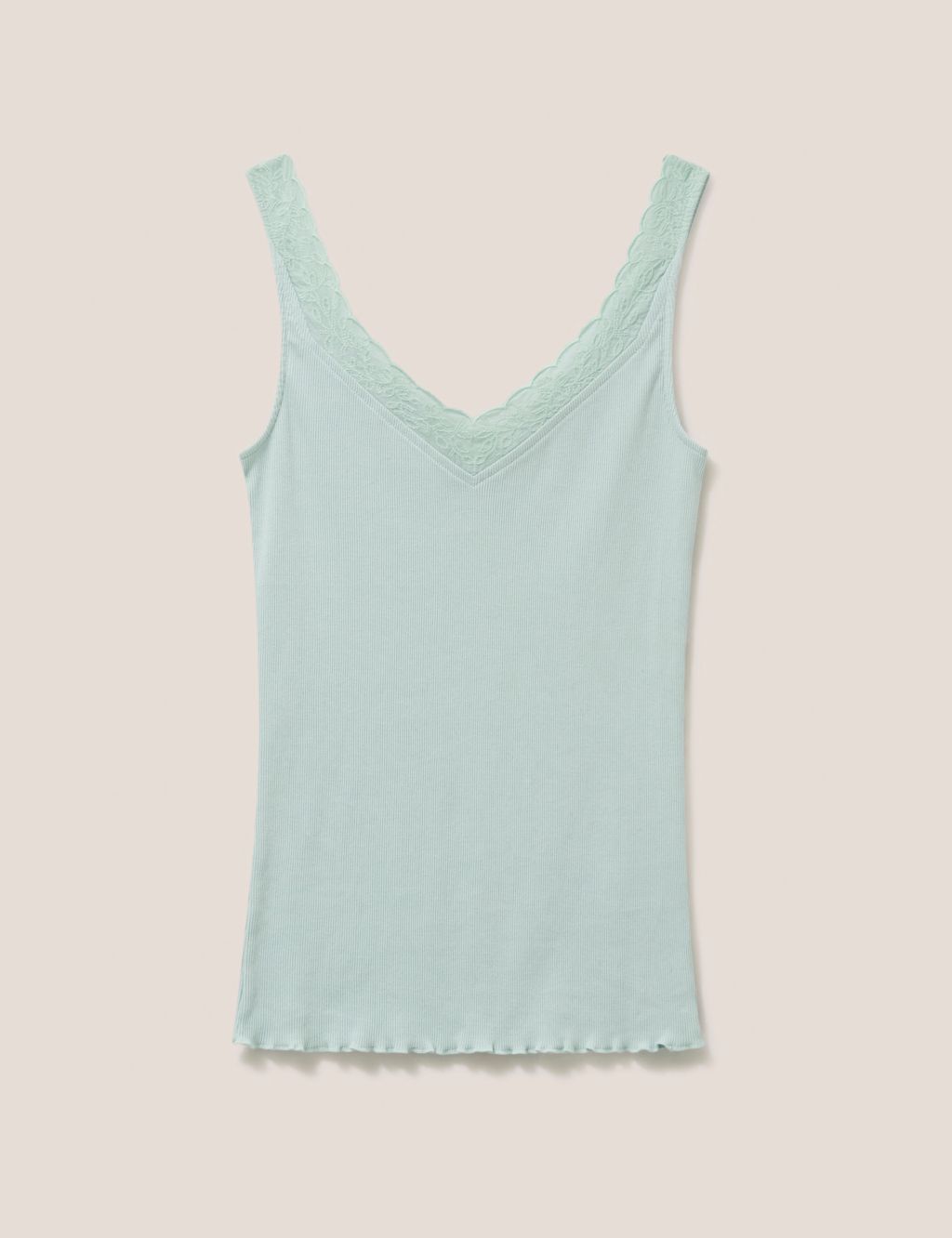 Pure Cotton Embroidered Vest Top image 2