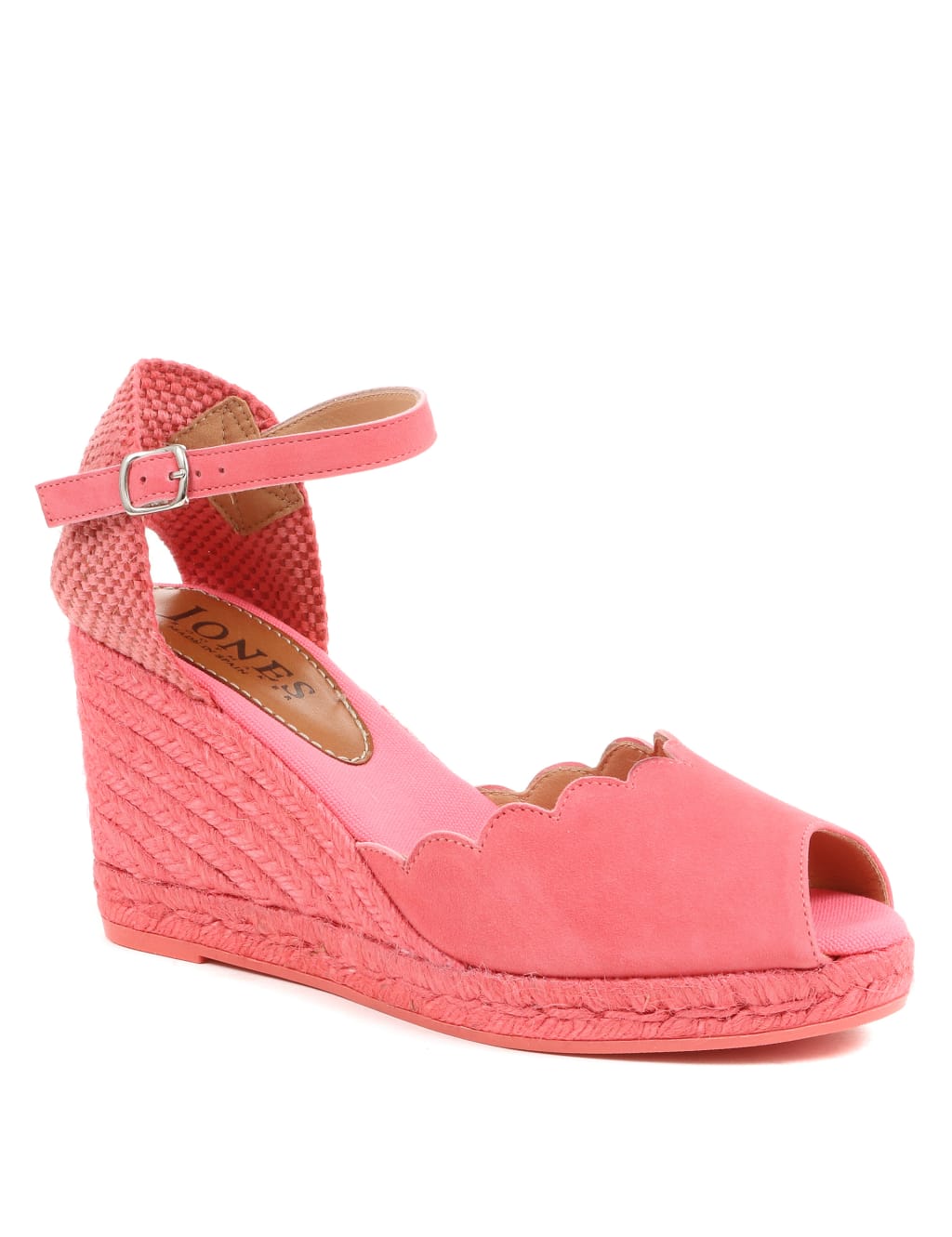 Suede Buckle Wedge Espadrilles image 2