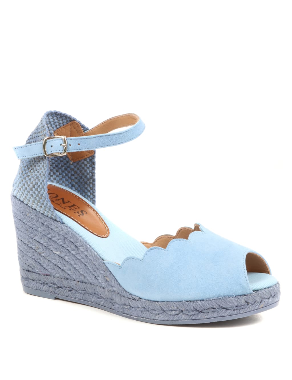 Suede Buckle Wedge Espadrilles image 2