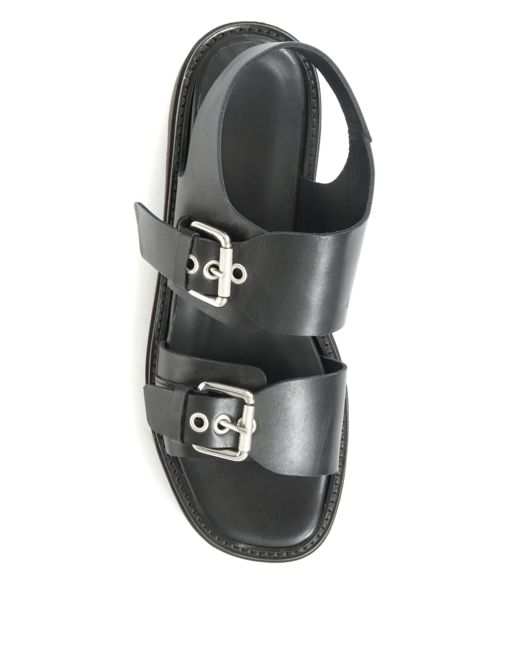 Leather Buckle Ankle Strap Flatform Sandals image 4