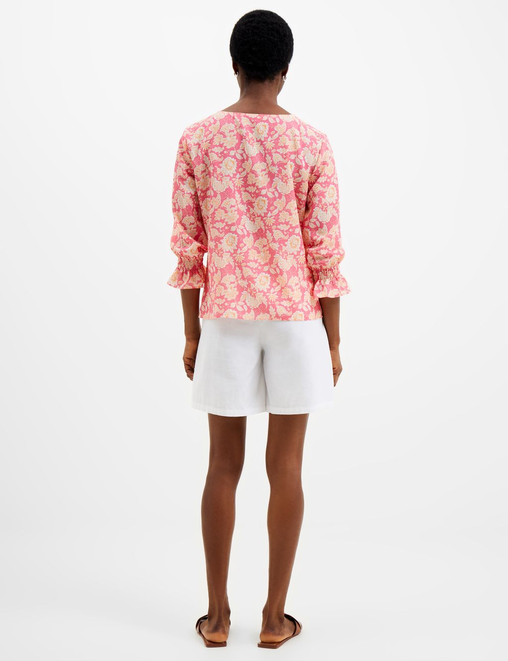 Crepe Floral Shell Top image 3