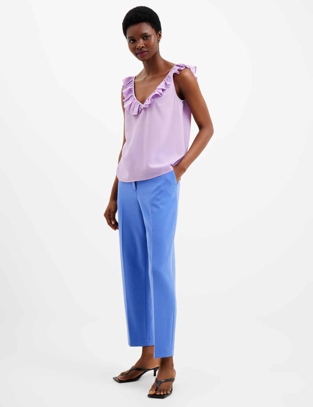 Crepe Frill Detail Cami Top image 2
