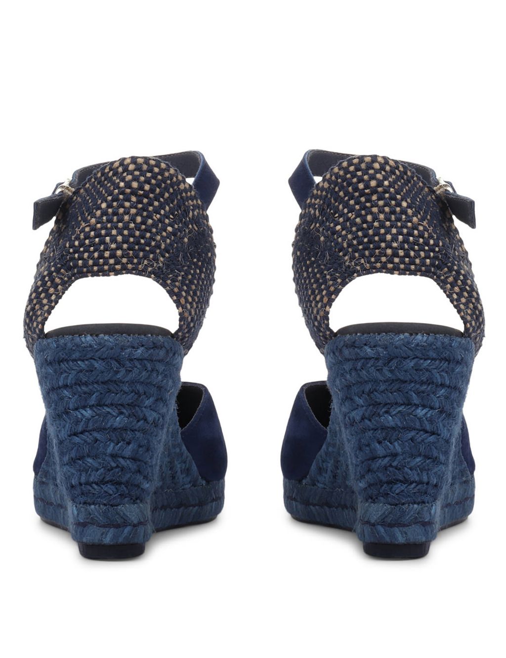 Suede Ankle Strap Wedge Espadrilles image 4