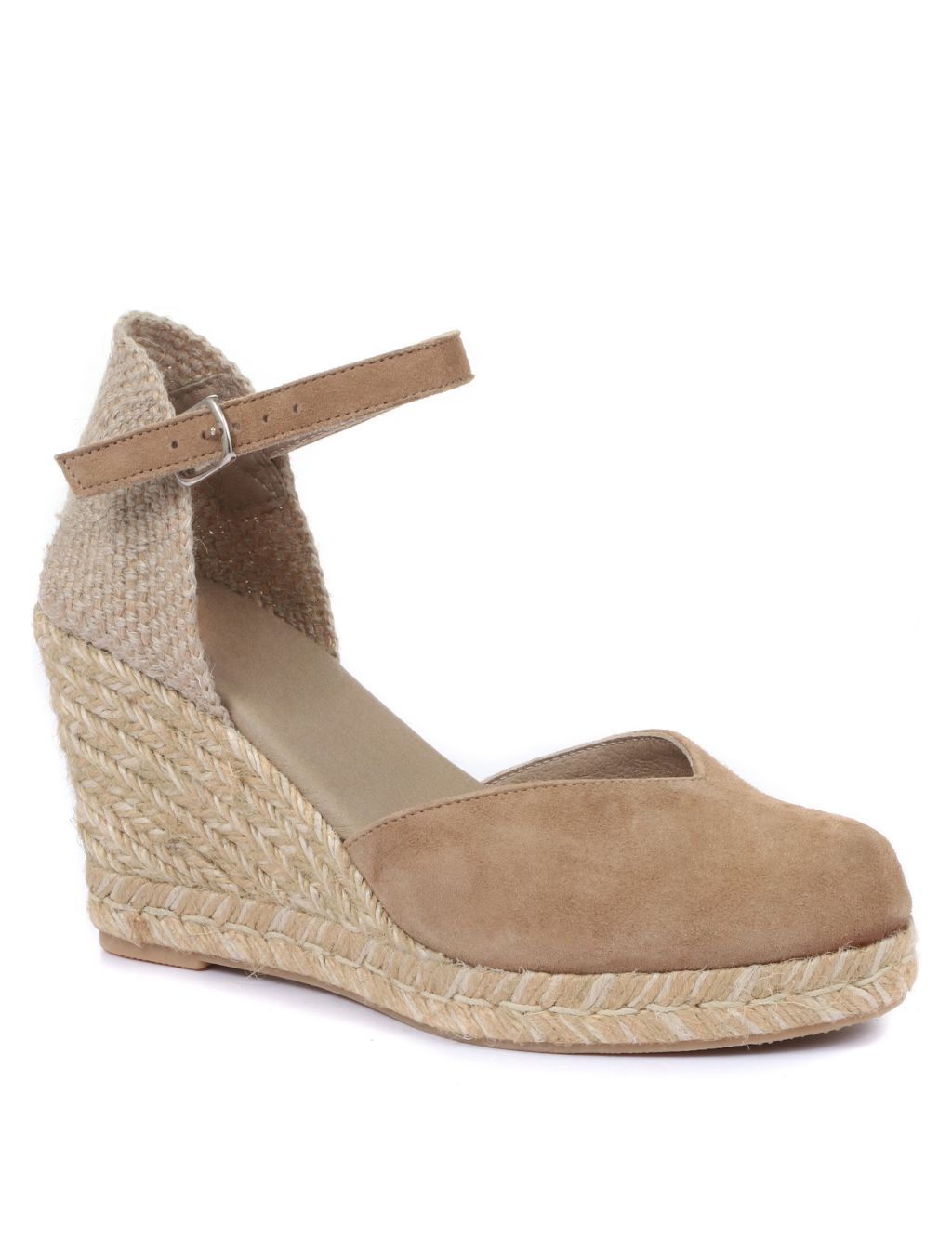 Suede Ankle Strap Wedge Espadrilles image 2