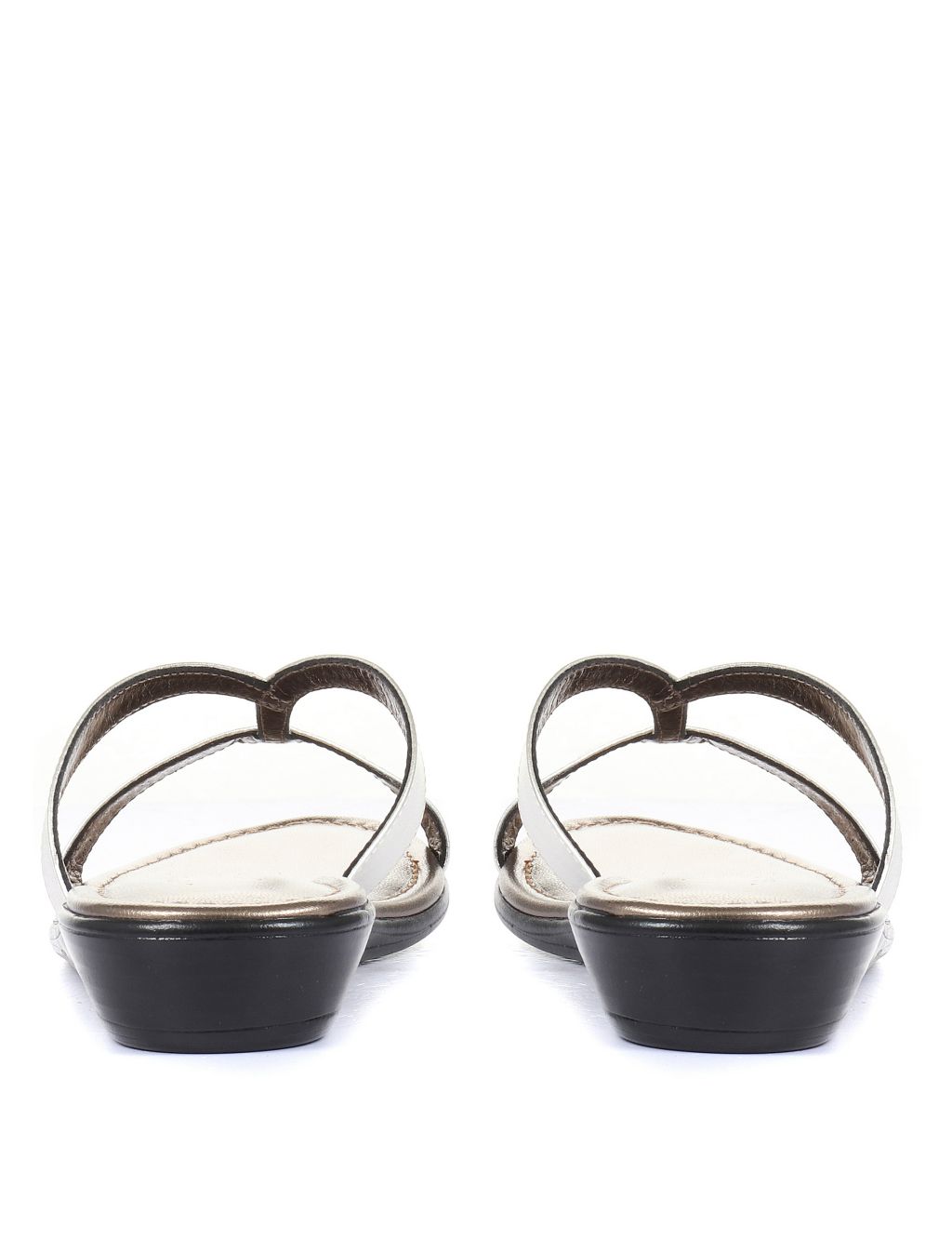 Leather Patent Strappy Flat Mule Sandals image 4