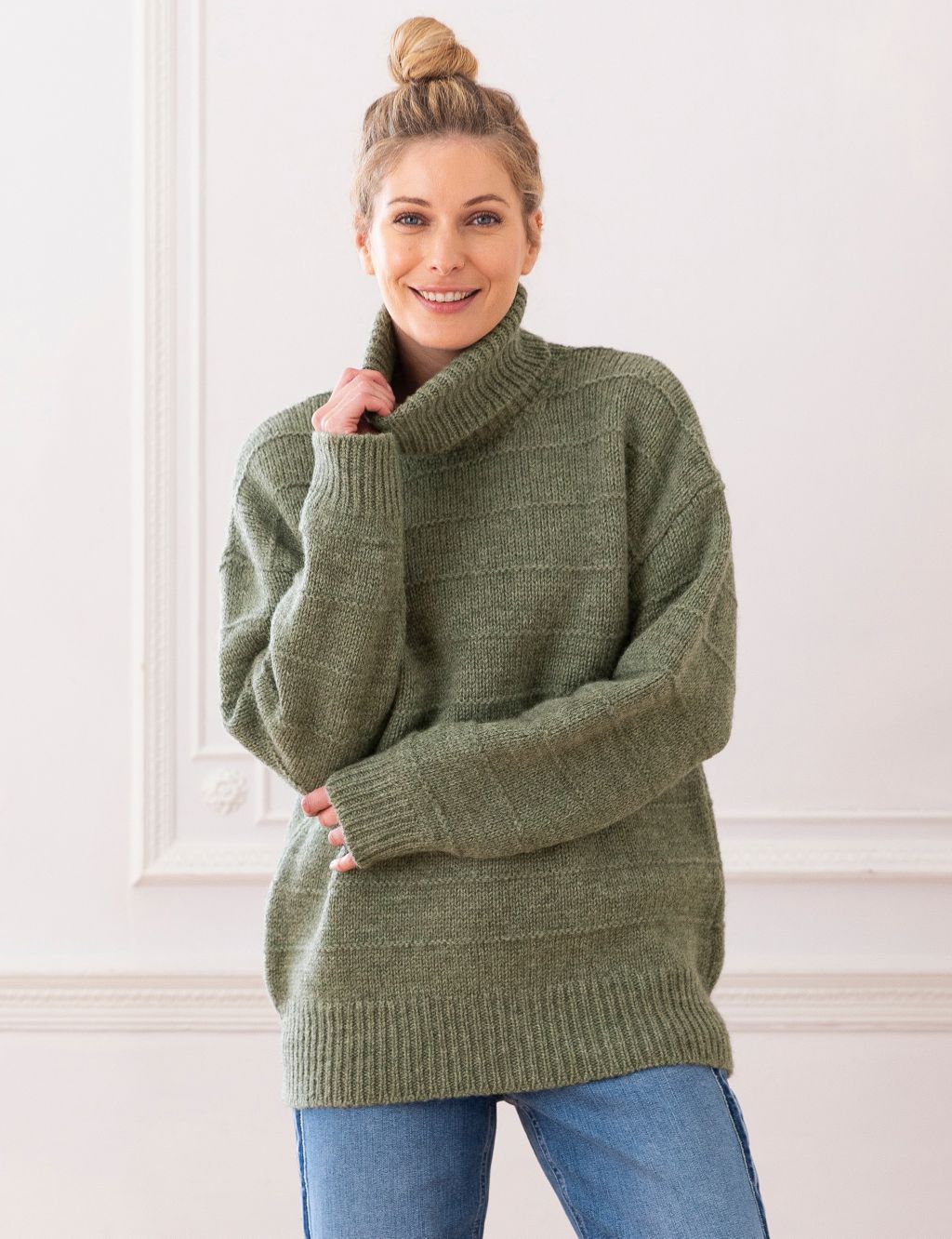Pure Wool Roll Neck Jumper image 1