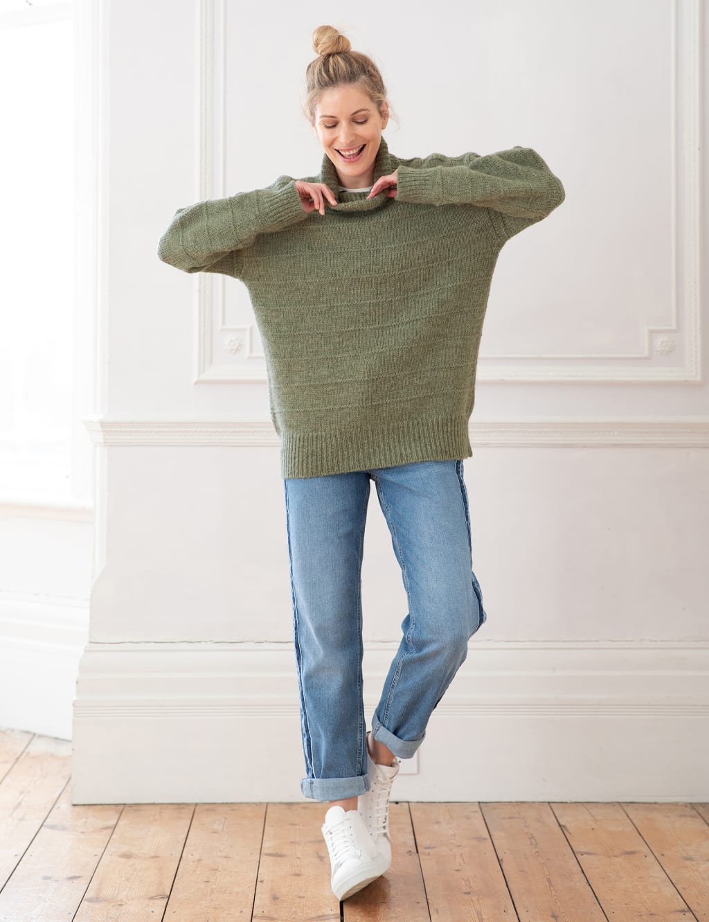 Pure Wool Roll Neck Jumper image 3