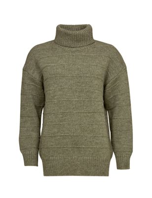 M&S Celtic & Co. Womens Pure Wool Roll Neck Jumper