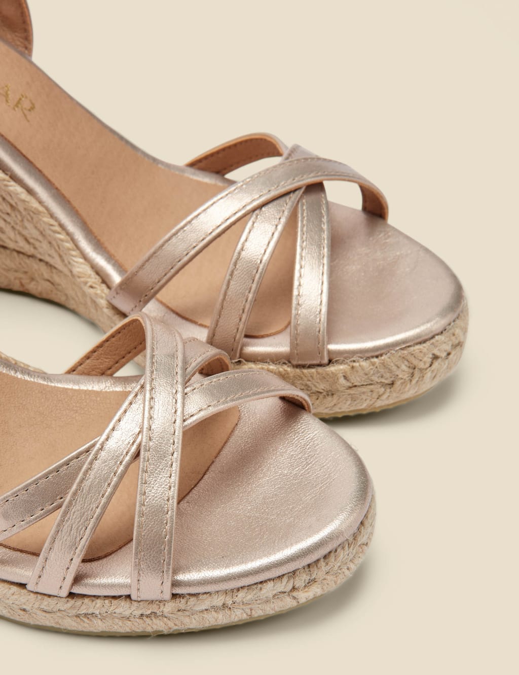 Leather Ankle Strap Wedge Espadrilles image 4