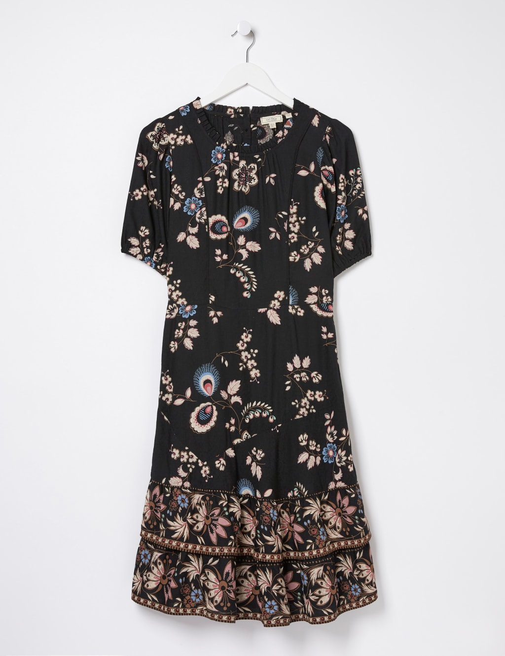 Floral Knee Length Tiered Waisted Dress image 2