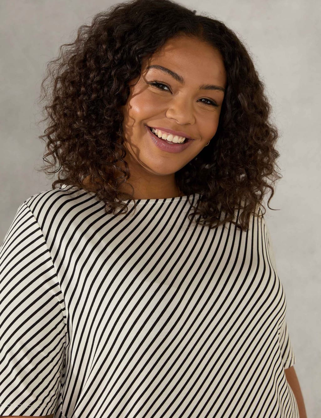 Jersey Striped Relaxed Top image 3