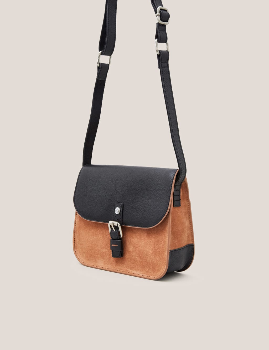 Leather Buckle Detail Satchel image 2