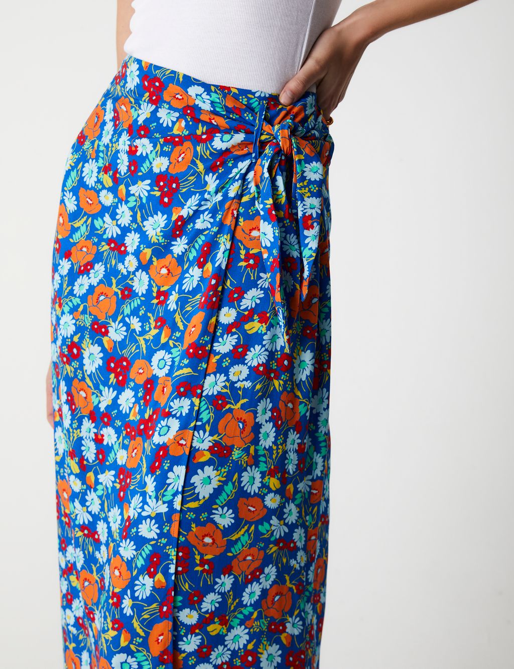 Floral Midi Wrap Skirt image 3