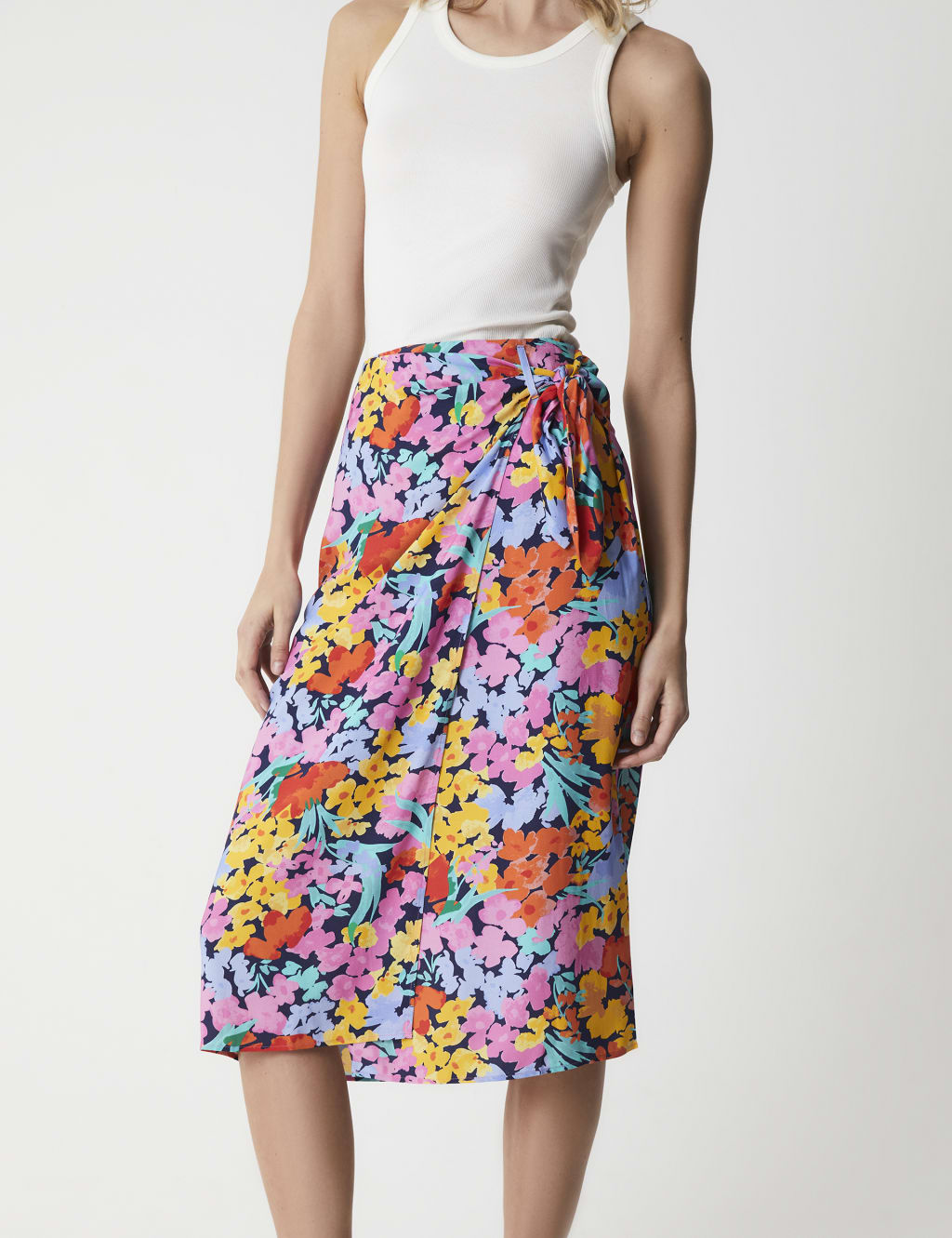 Floral Midi Wrap Skirt image 2