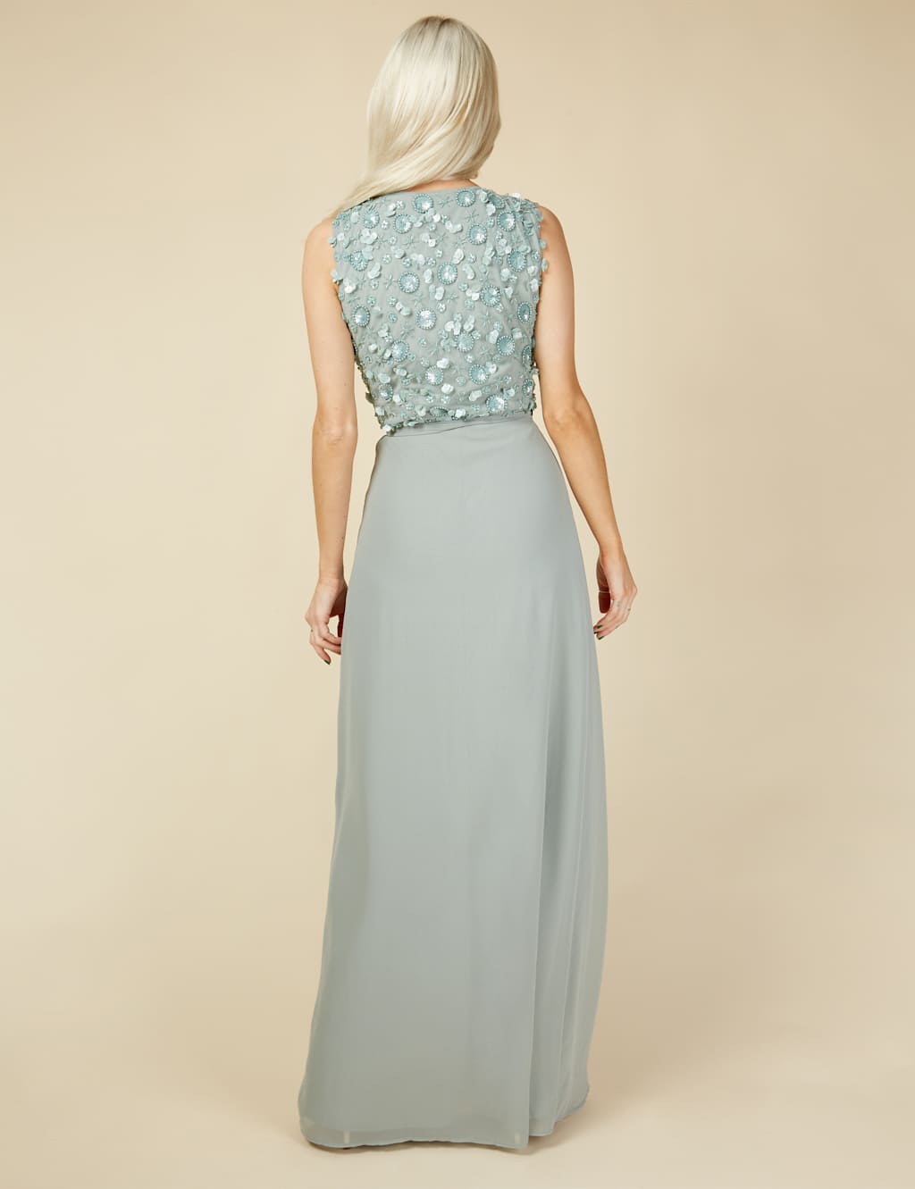 Embellished Maxi Wrap Bridesmaid Dress image 4
